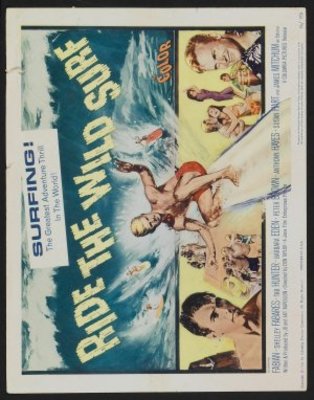 Ride the Wild Surf movie poster (1964) wood print