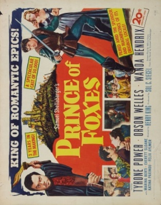Prince of Foxes movie poster (1949) canvas poster