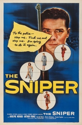 The Sniper movie poster (1952) wood print