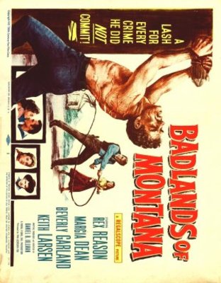 Badlands of Montana movie poster (1957) wood print