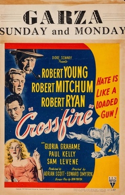 Crossfire movie poster (1947) canvas poster