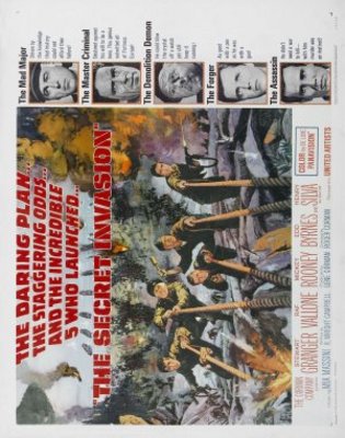 The Secret Invasion movie poster (1964) wood print