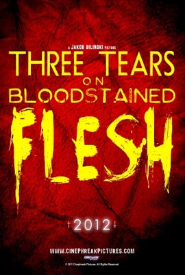 Three Tears on Bloodstained Flesh movie poster (2012) metal framed poster