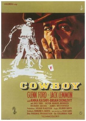 Cowboy movie poster (1958) wooden framed poster