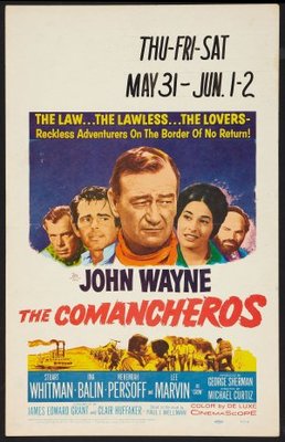 The Comancheros movie poster (1961) wooden framed poster
