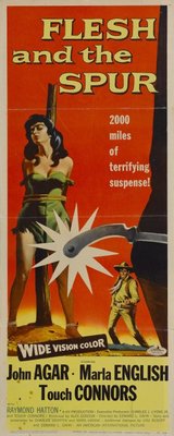 Flesh and the Spur movie poster (1957) metal framed poster