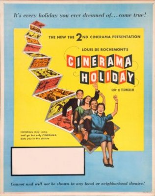 Cinerama Holiday movie poster (1955) wood print