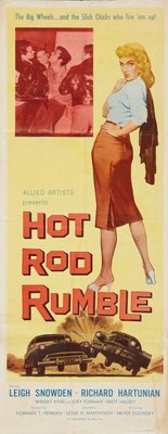 Hot Rod Rumble movie poster (1957) wood print