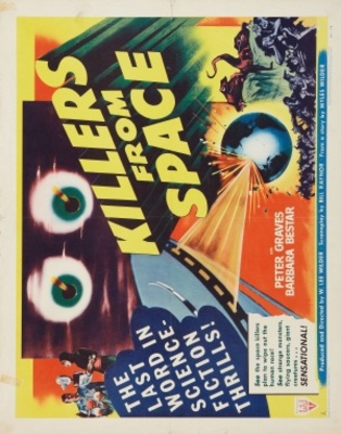 Killers from Space movie poster (1954) metal framed poster