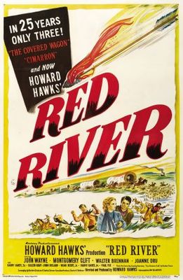 Red River movie poster (1948) wood print