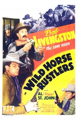 Wild Horse Rustlers movie poster (1943) metal framed poster