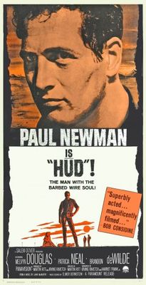 Hud movie poster (1963) pillow