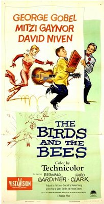 The Birds and the Bees movie poster (1956) wood print