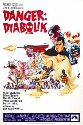 Diabolik movie poster (1968) metal framed poster