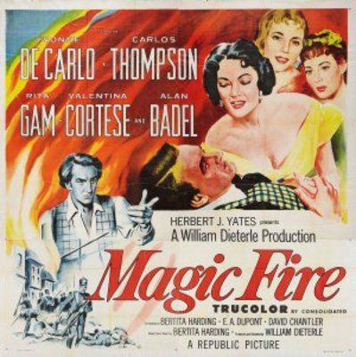 Magic Fire movie poster (1956) metal framed poster