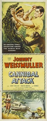 Cannibal Attack movie poster (1954) metal framed poster