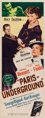 Paris Underground movie poster (1945) metal framed poster