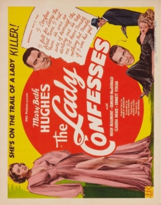 The Lady Confesses movie poster (1945) metal framed poster