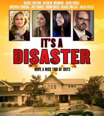It's a Disaster movie poster (2012) wooden framed poster