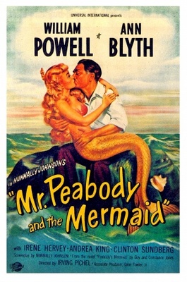 Mr. Peabody and the Mermaid movie poster (1948) wood print