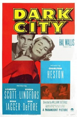 Dark City movie poster (1950) poster with hanger
