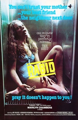Rabid movie poster (1977) wood print