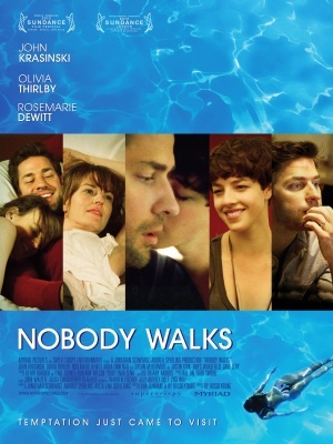Nobody Walks movie poster (2012) poster with hanger
