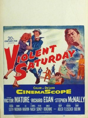 Violent Saturday movie poster (1955) pillow