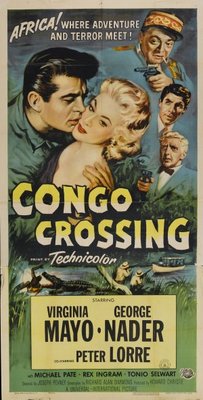 Congo Crossing movie poster (1956) poster with hanger