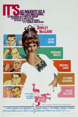 Woman Times Seven movie poster (1967) wood print