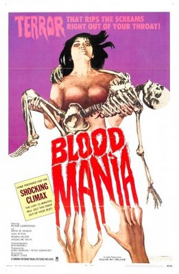 Blood Mania movie poster (1970) poster with hanger