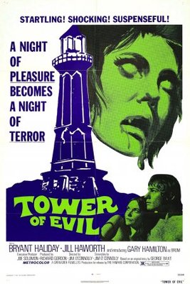 Tower of Evil movie poster (1972) wood print
