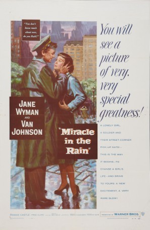 Miracle in the Rain movie poster (1956) wooden framed poster