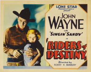 Riders of Destiny movie poster (1933) metal framed poster