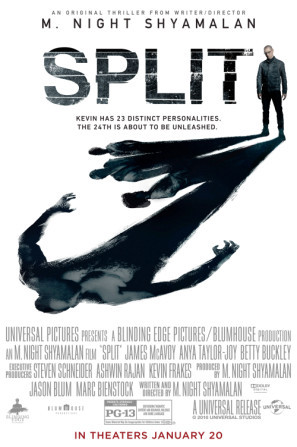Split movie poster (2016) metal framed poster