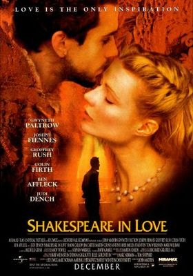 Shakespeare In Love movie poster (1998) wood print