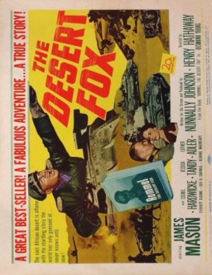 The Desert Fox: The Story of Rommel movie poster (1951) wood print