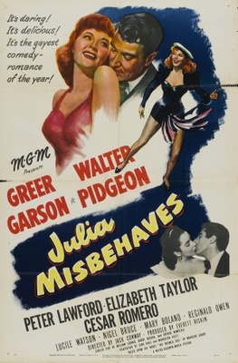 Julia Misbehaves movie poster (1948) wooden framed poster