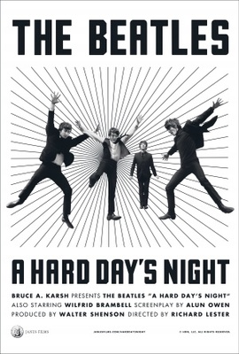 A Hard Day's Night movie poster (1964) poster with hanger