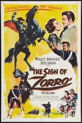 The Sign of Zorro movie poster (1958) Stickers MOV_b0fea81e
