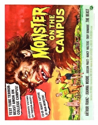 Monster on the Campus movie poster (1958) canvas poster
