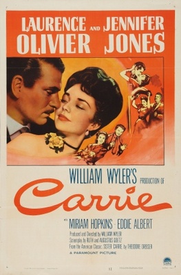 Carrie movie poster (1952) wooden framed poster