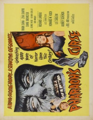 Pharaoh's Curse movie poster (1957) metal framed poster