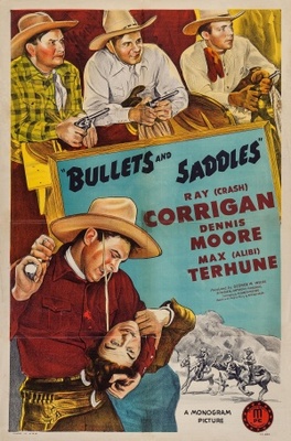 Bullets and Saddles movie poster (1943) wooden framed poster