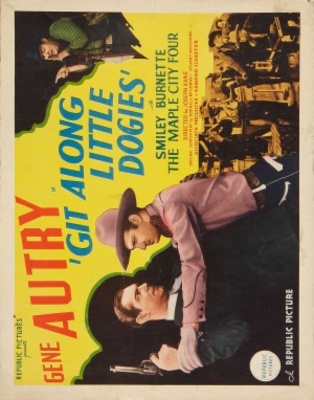 Git Along Little Dogies movie poster (1937) metal framed poster