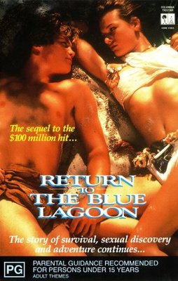 Return to the Blue Lagoon movie poster (1991) metal framed poster