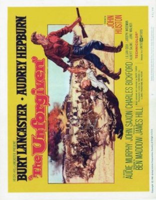 The Unforgiven movie poster (1960) wood print