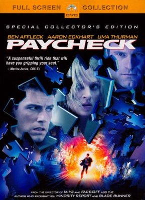 Paycheck movie poster (2003) wooden framed poster