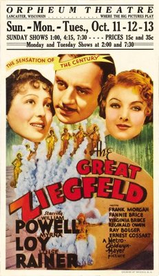 The Great Ziegfeld movie poster (1936) canvas poster