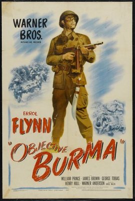 Objective, Burma! movie poster (1945) poster with hanger